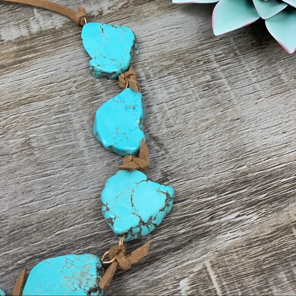 Out West Turquoise Suede Necklace - Picture 3 of 5